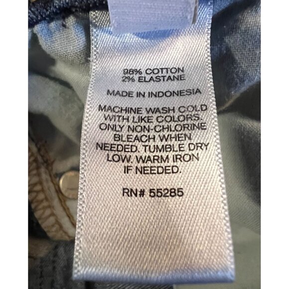 Express Modern Boyfriend Relaxed Fit Low Rise Jeans Size 0 Dark Wash Distressed - Picture 5 of 9